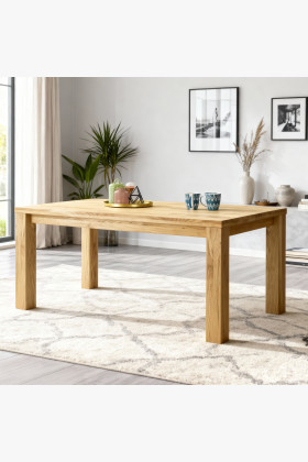 Esstisch Bratislava 180x90 cm Massivholz Eiche natur